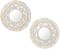 Hanging Wall Mirror with Macramé Fringe – Set of 2 Small Round Boho Antique-Style Mirrors, Decorative Wall Accent for Apartment, Living Room, Bedroom, or Nursery, Perfect Gift Idea